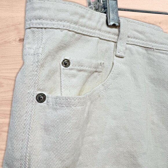 Missguided Plus High Rise Denim Shorts Frayed Hem Long Line Jean Bermuda Plus Sz - Picture 8 of 11